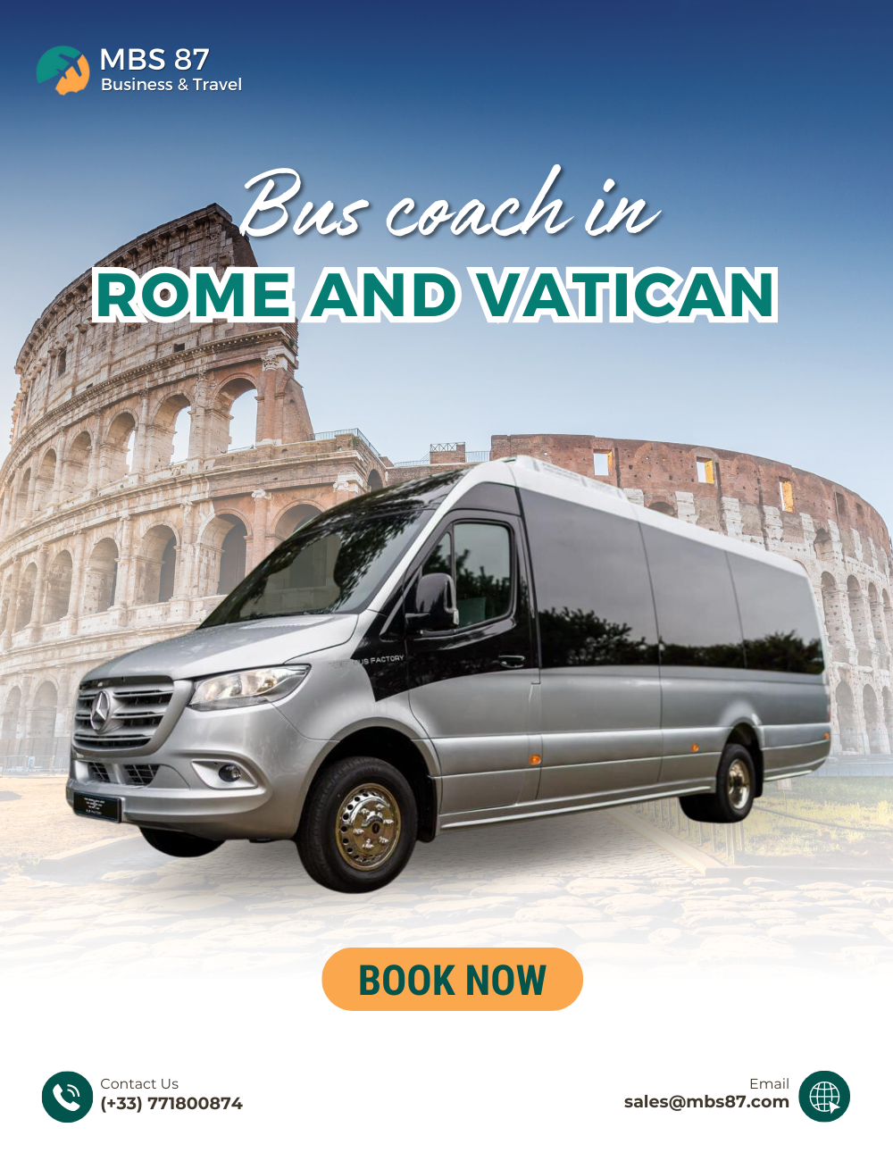Bus coach in Rome and Vatican